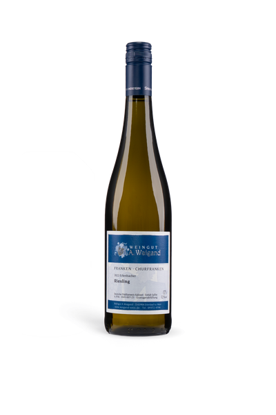 2022er Riesling Weingut A. Waigand - freigestellte Weissweinflasche