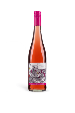 2024er Rosé halbtrocken Weingut A. Waigand - freigestellte Roséweinflasche PNG