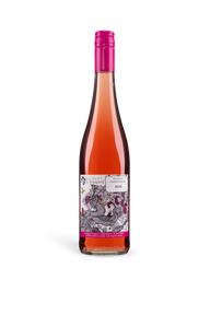 2024er Rosé halbtrocken Weingut A. Waigand - freigestellte Roséweinflasche PNG
