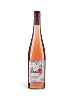 Secco Princess Weingut A. Waigand - freigestellte Sektflasche mit künstlerischem Etikett